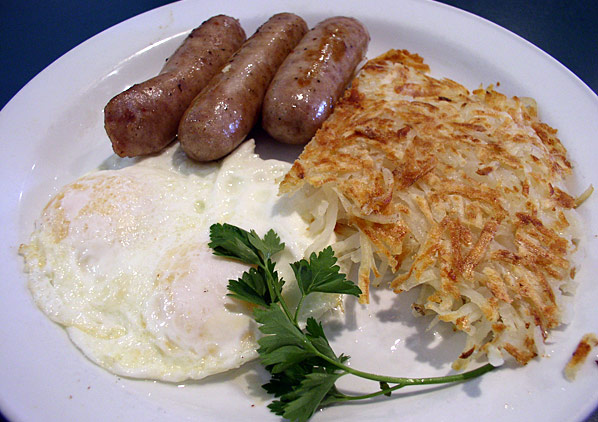 Chicken Apple Sausage with Eggs